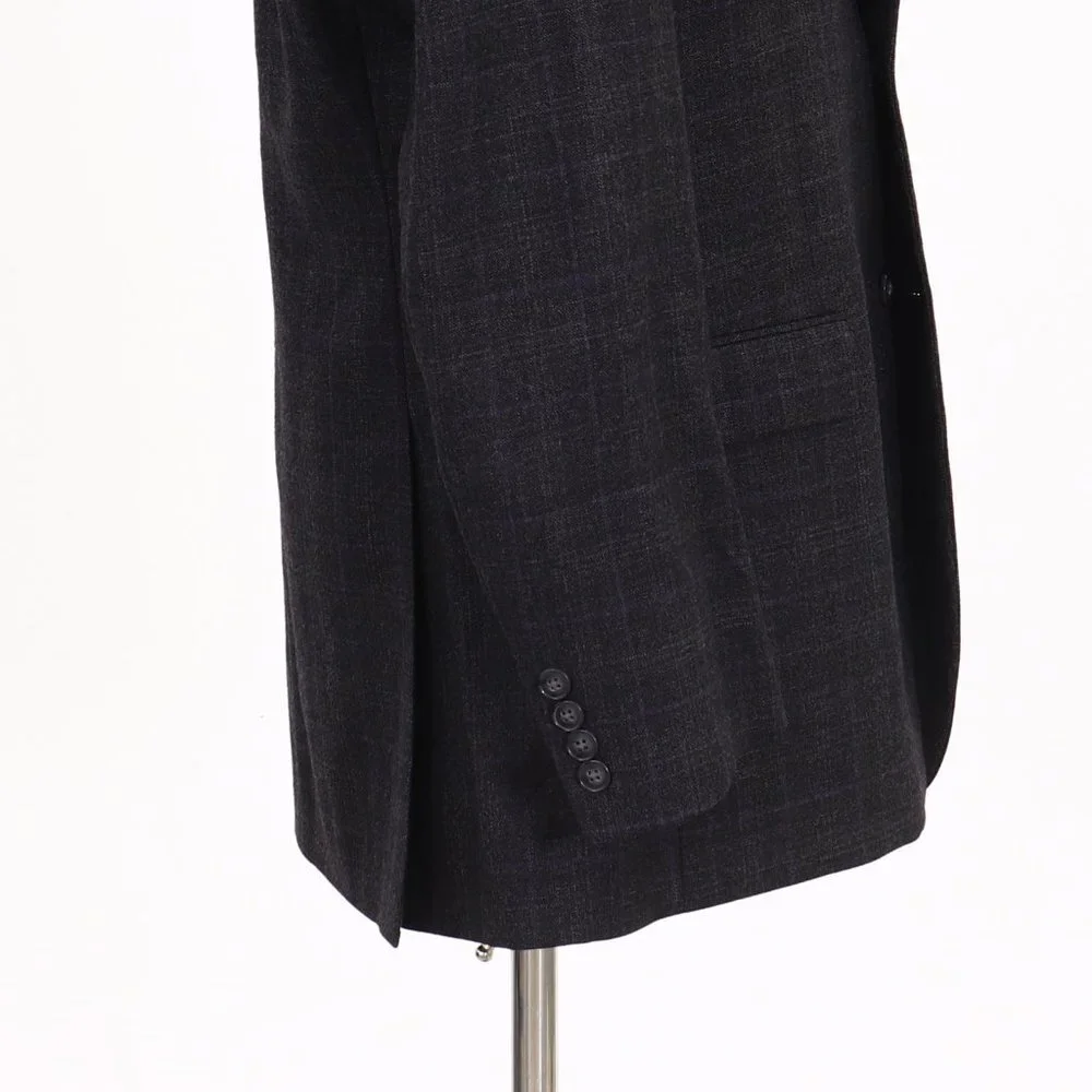 Calvin Klein 42L Gray Check 2-Button Sport Coat Blazer Jacket V099